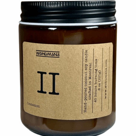 Wohumana II – Cinnamon Candle | Coconut Soy Wax | Wood Wick