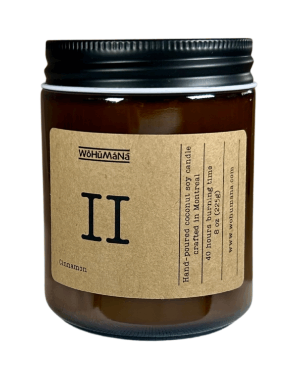 Wohumana II – Cinnamon Candle | Coconut Soy Wax | Wood Wick