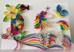 Quilling Love Alphabeth Girls Greeting Card