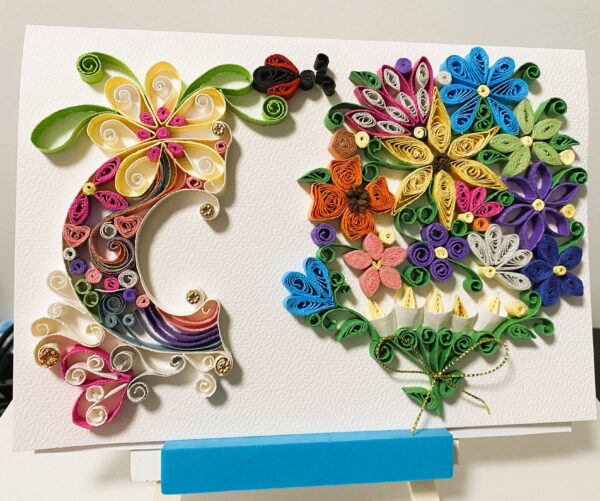 Quilling Love Alphabeth Greeting Card