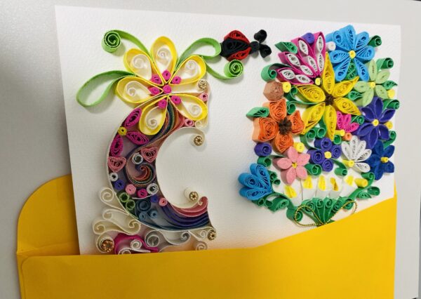 Quilling Love Alphabeth Greeting Card