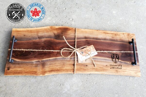 Live Edge Walnut Charcuterie Boards Set - Personalized
