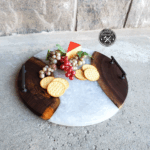 Round Walnut & Epoxy Charcuterie Boards