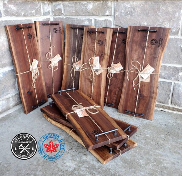 Live Edge Walnut Charcuterie Boards-Personalized