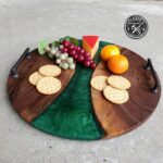 Round Walnut & Epoxy Charcuterie Boards