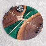 Round Walnut & Epoxy Charcuterie Boards