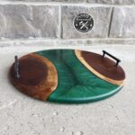 Round Walnut & Epoxy Charcuterie Boards