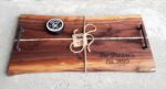 Live Edge Walnut Charcuterie Boards Set - Personalized