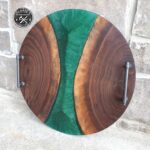 Round Walnut & Epoxy Charcuterie Boards