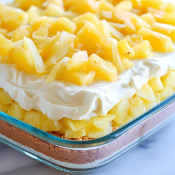 Best Recipe pineapple delight, no bake cream cheese dessert, graham cracker crust, digital recipe, printable recipe, tropical dessert - Digital Download