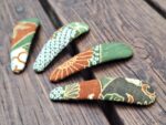 Kimono Hair Clips – Set of 2 Snap Barrettes Made from Upcycled Japanese Vintage Kimono Fabric – Handmade Gift