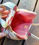 Kimono Cat-shaped Pouch made of Japanese vintage kimono fabric tiny bags with snap buttons antique kimono upcycling