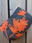 Kimono Clam-shaped Pouch made of Japanese Vintage Kimono with YKK Zipper Fabric cosmetic pouch small bag antique kimono repurposed upcycling