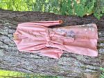 Kimono Jacket Long made of Japanese Vintage Kimono Fabric Antique Kimono Gown Kimono Robe Silk with Flower Print shining coral pink relaxing