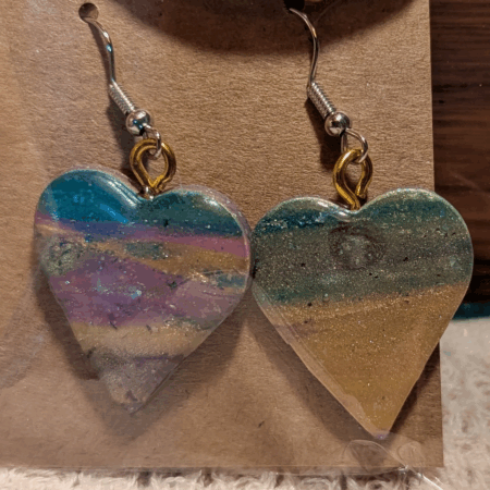 Handcrafted Heart Dangle Earrings