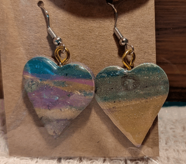 Handcrafted Heart Dangle Earrings