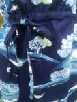 Kimono Wrap Summer Dress Blue cotton made of Japanese vintage Yukata Kimono fabric antique kimono upcycling adjustable waist free size