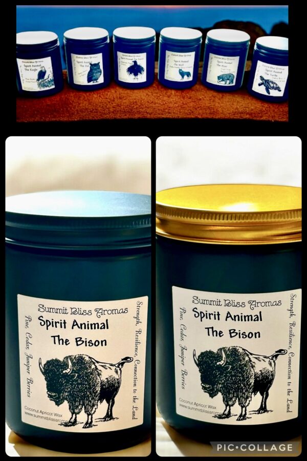 Spirit Animal Bison Candle