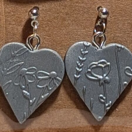 Handcrafted Heart Flower Earrings – Wear a Little Love