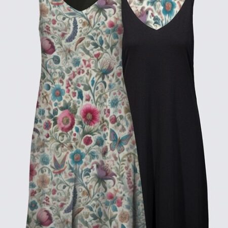 Designer Reversible Floral Dress