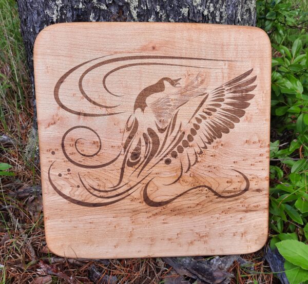'Water and Sky' wooden cutting board/charcuterie board