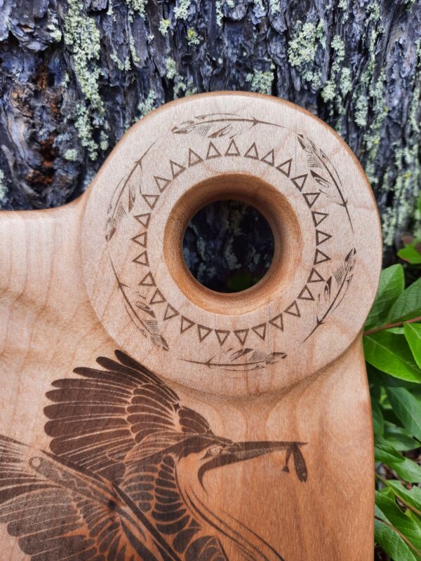 'Heron Dance' wooden cutting board/charcuterie board
