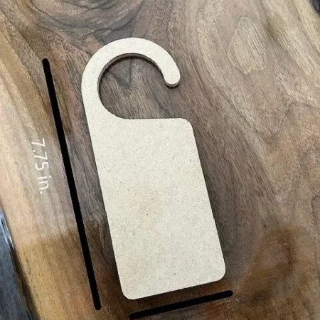 measurements of door hanger MDF