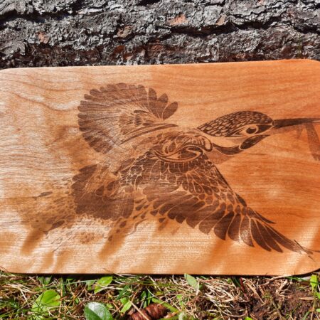 'Kingfisher' wooden cutting board/charcuterie board