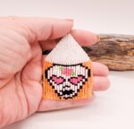 Pastel Goth Sugar Skull Earrings - Dia de los Muertos Beaded Halloween Jewelry - Creepy Cute Accessory