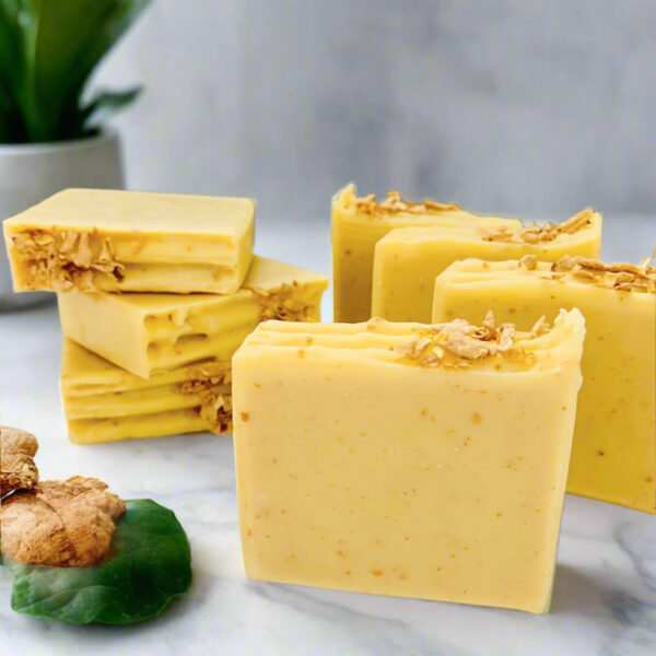 Natural White Tea and Ginger Soaps Vegan Handcrafted - Min Qty 3