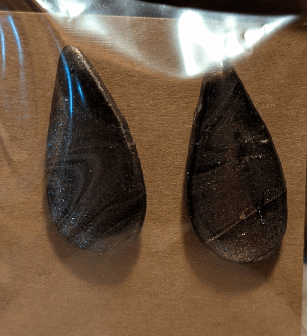 Introducing Midnight Elegance: Handcrafted Teardrop Earrings