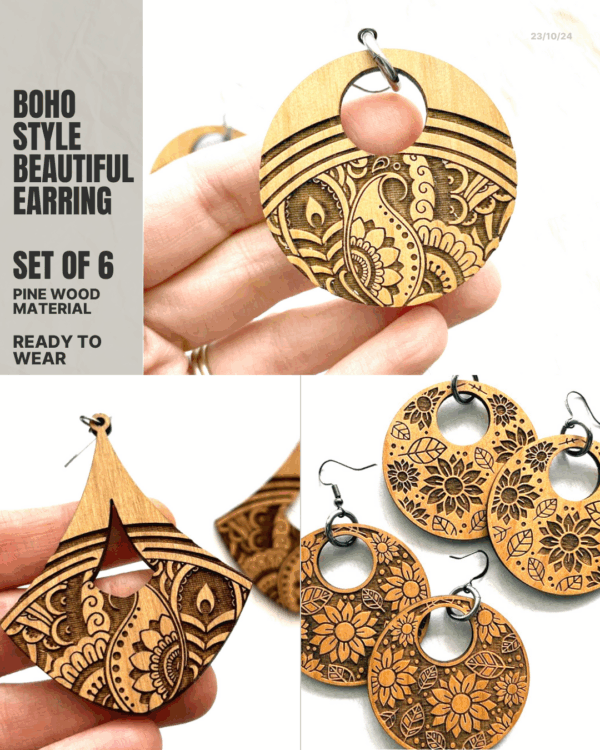 Boho Earring Set of 6 Pair Design Set - $20 *EXCLUSIVE DESIGN - 5 Pair Set for just 25*