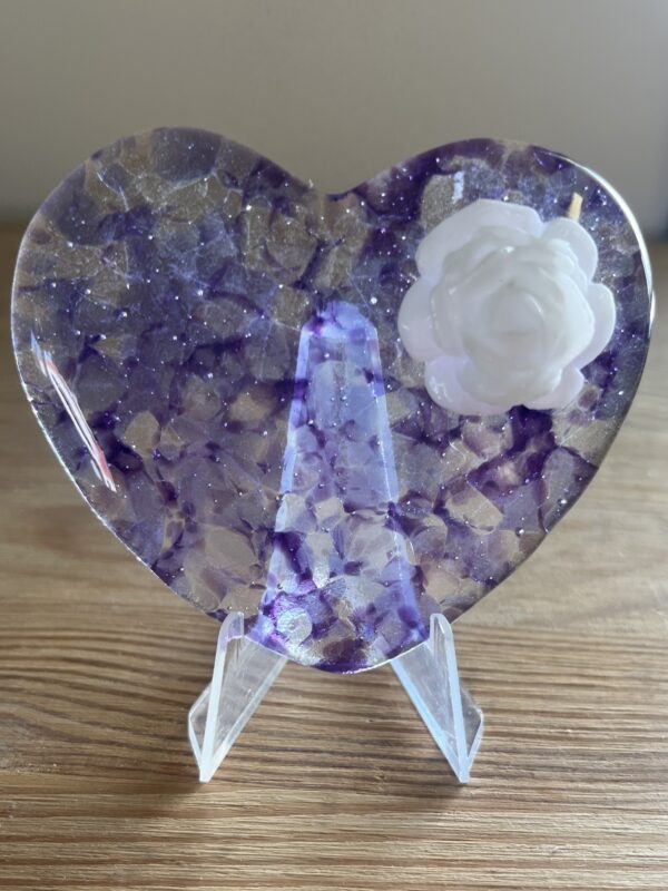 Large glass pocket heart