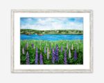 Lupines and Boats Print