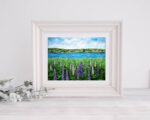 Lupines and Boats Print