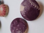 Kimono Fabric Covered Button Earrings | 38mm Japanese Textile Jewelry | made of authentic Japanese Vintage Kimono Upcycled | Handmade in Canada