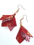 Japanese Style Fabric Tassel Earrings – Cotton, Lightweight Origami-Inspired Dangle Jewelry | Multiple Colors | Free Shipping | Handmade in Canada