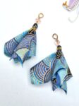 Japanese Style Fabric Tassel Earrings – Cotton, Lightweight Origami-Inspired Dangle Jewelry | Multiple Colors | Free Shipping | Handmade in Canada
