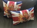Union Jack with Crest Pillow 12x20