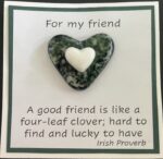 For My Friend card with medium glass pocket heart