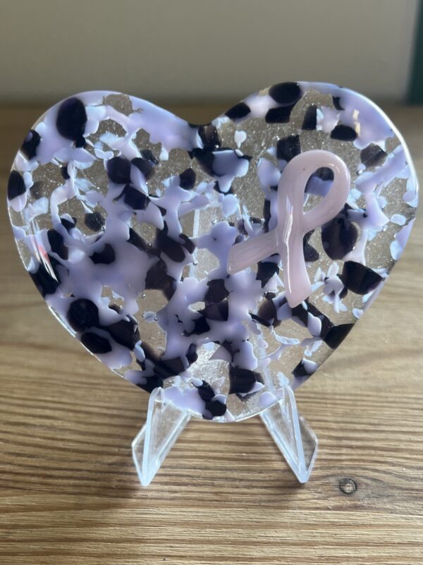 Large glass pocket heart