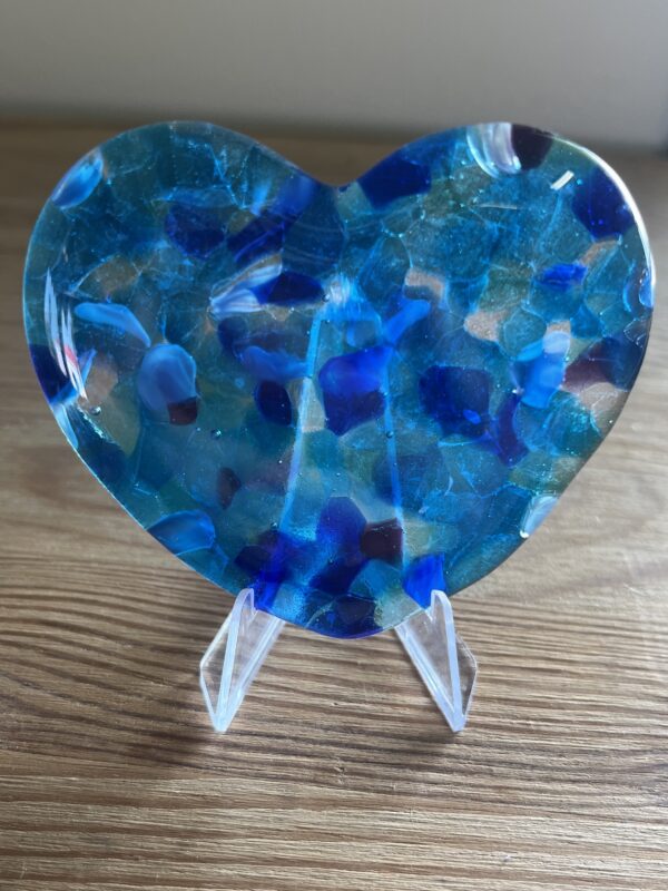Large glass pocket heart