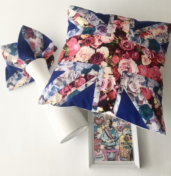 Union Jack Floral Pillow