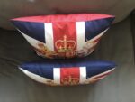 Union Jack with Crest Pillow 12x20