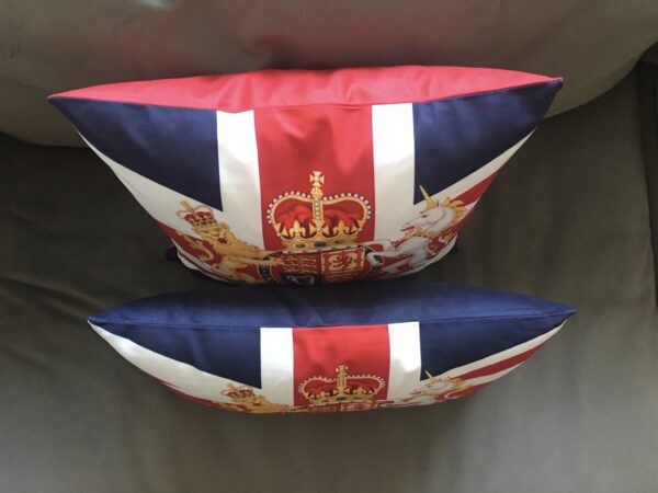 Union Jack with Crest Pillow 12x20