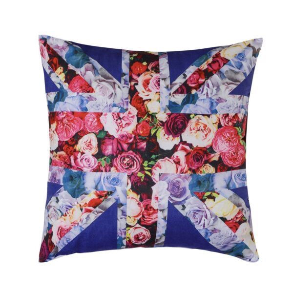 Union Jack Floral Pillow