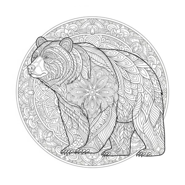 Animal Mandala Coloring Book - 60 Pages of Intricate Animal Designs - Digital Download