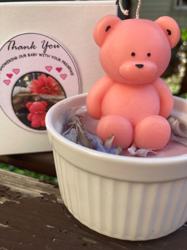 Pink Whisper Bear Candle (By Scents in Fields)