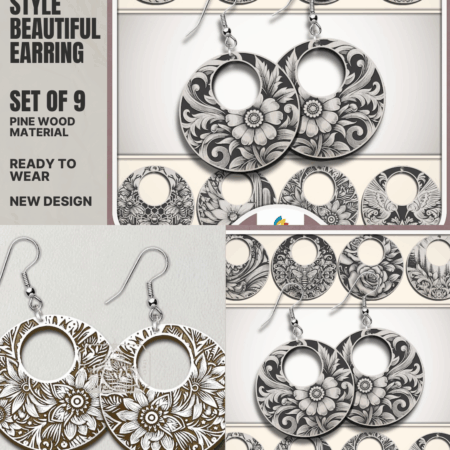 Boho Earring Set of 9 Pair Design Set - EXCLUSIVE DESIGN - 9 Pair Set for just 20*