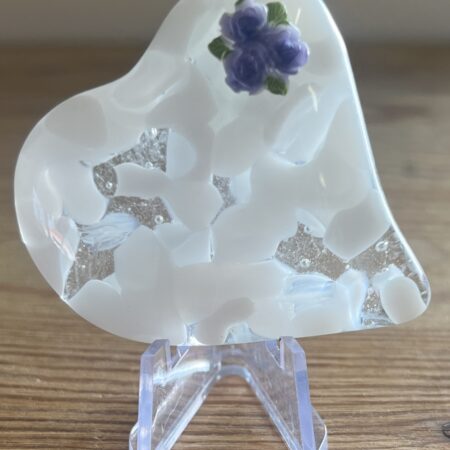 Medium glass pocket heart (swish)